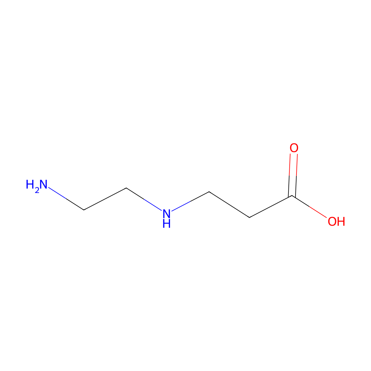 3-((2-Aminoethyl)amino)propanoic acid molecular structure, CAS 34381-72-1