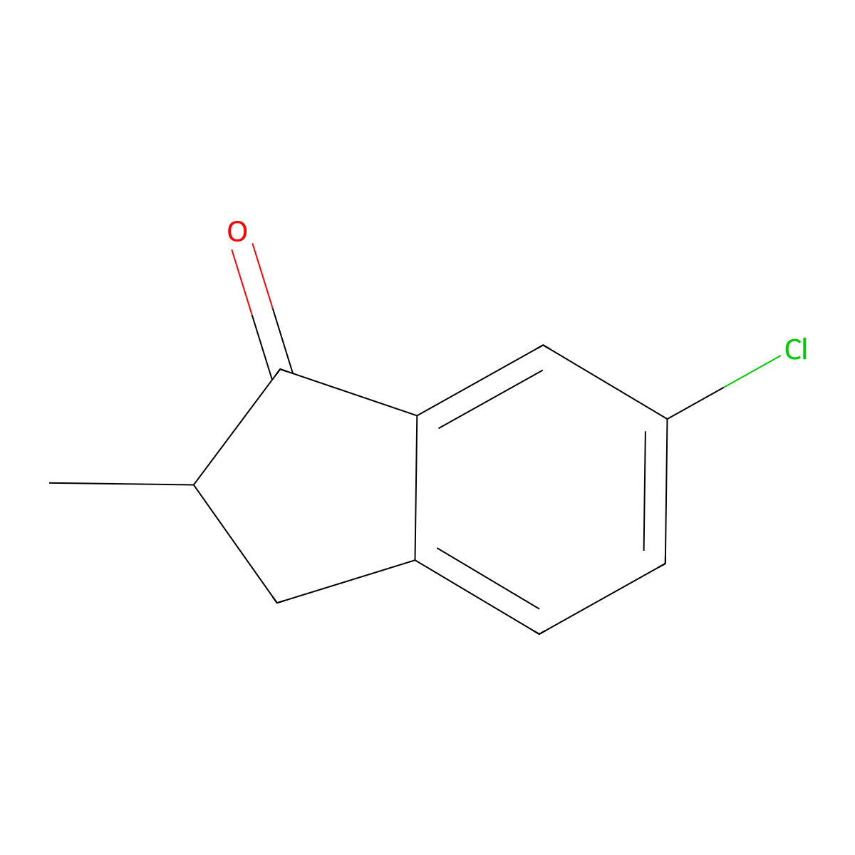 6-Chloro-2-methyl-2,3-dihydro-1H-inden-1-one molecular structure, CAS 343852-44-8