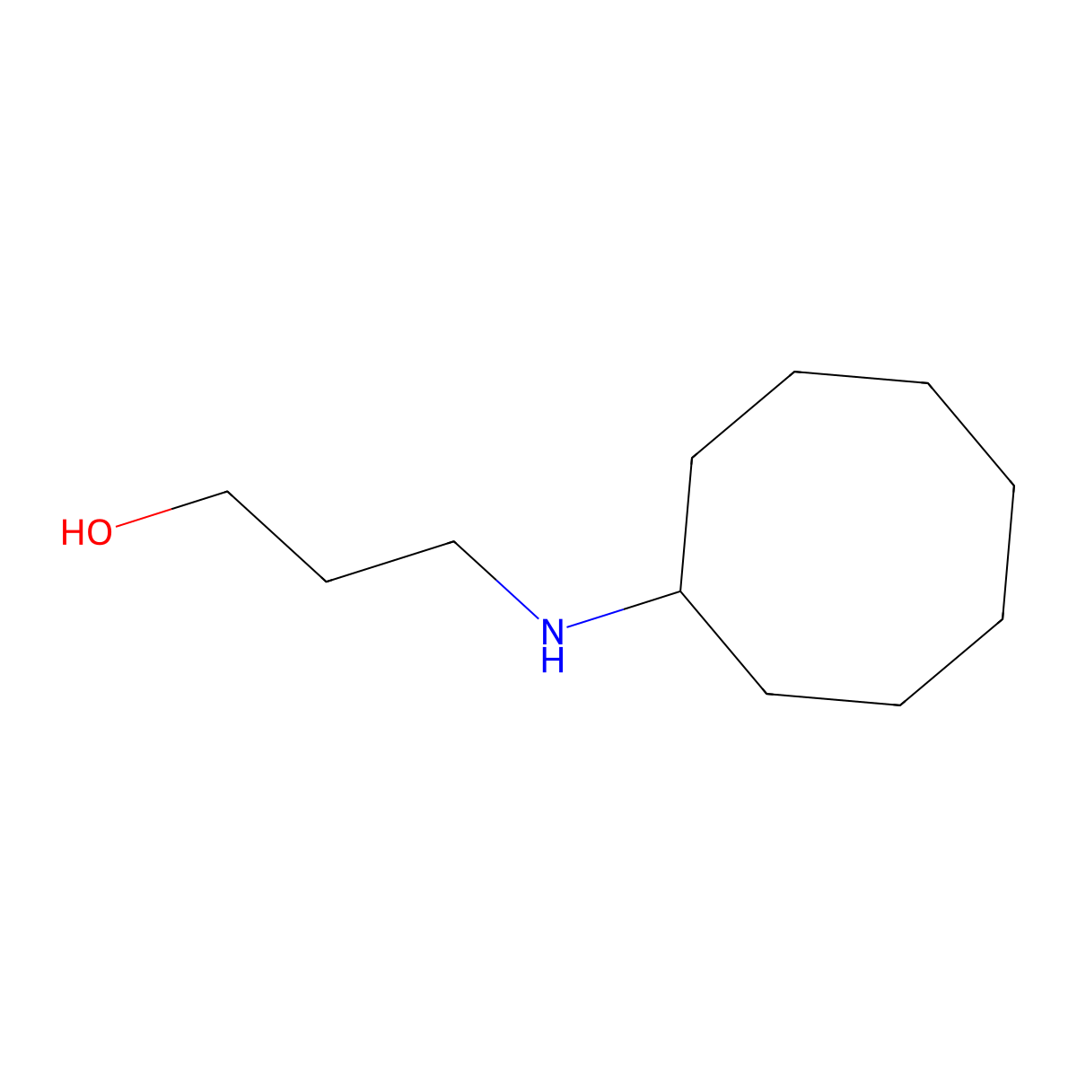 3-(Cyclooctylamino)propan-1-ol molecular structure, CAS 343853-97-4