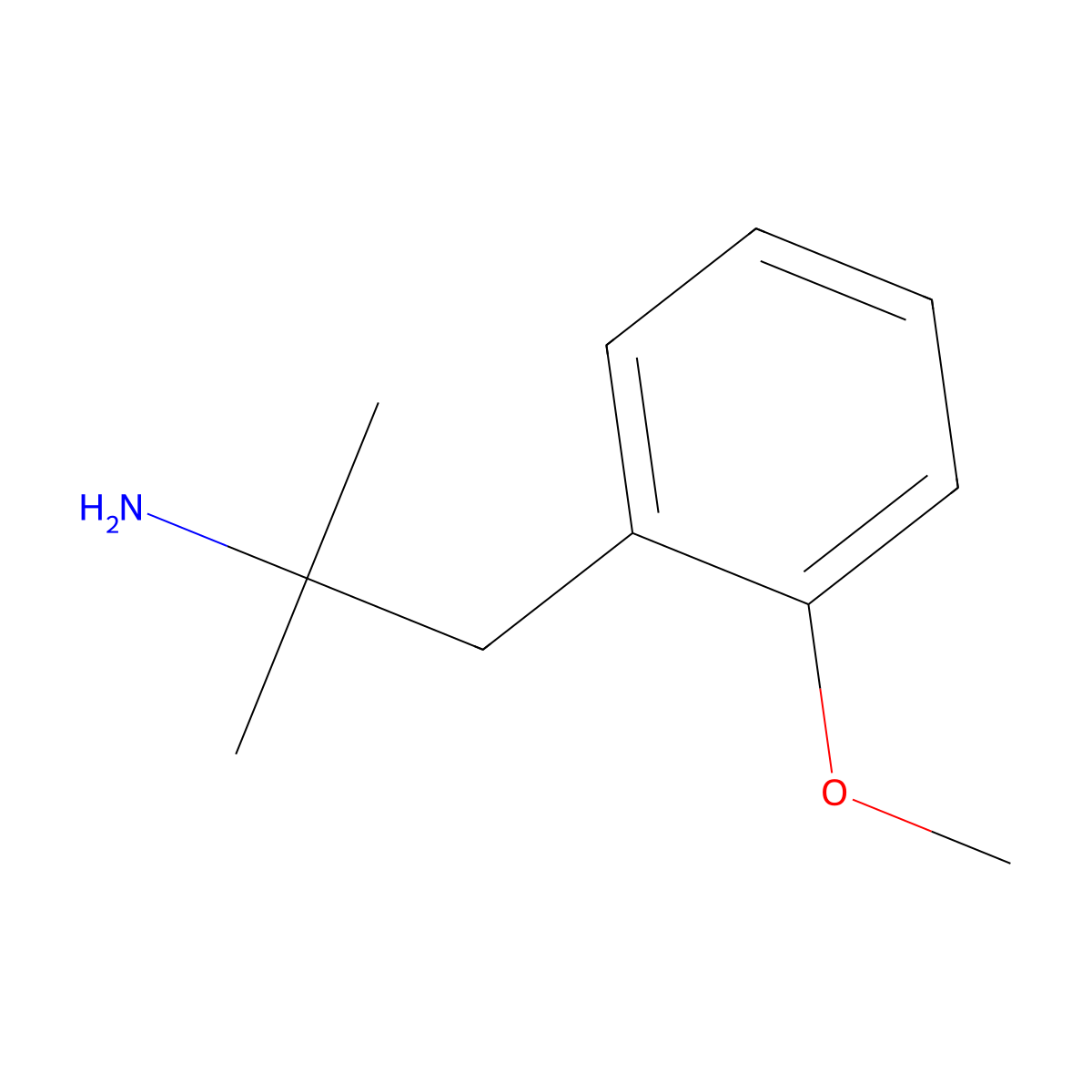 1-(2-Methoxyphenyl)-2-methylpropan-2-amine molecular structure, CAS 343855-95-8