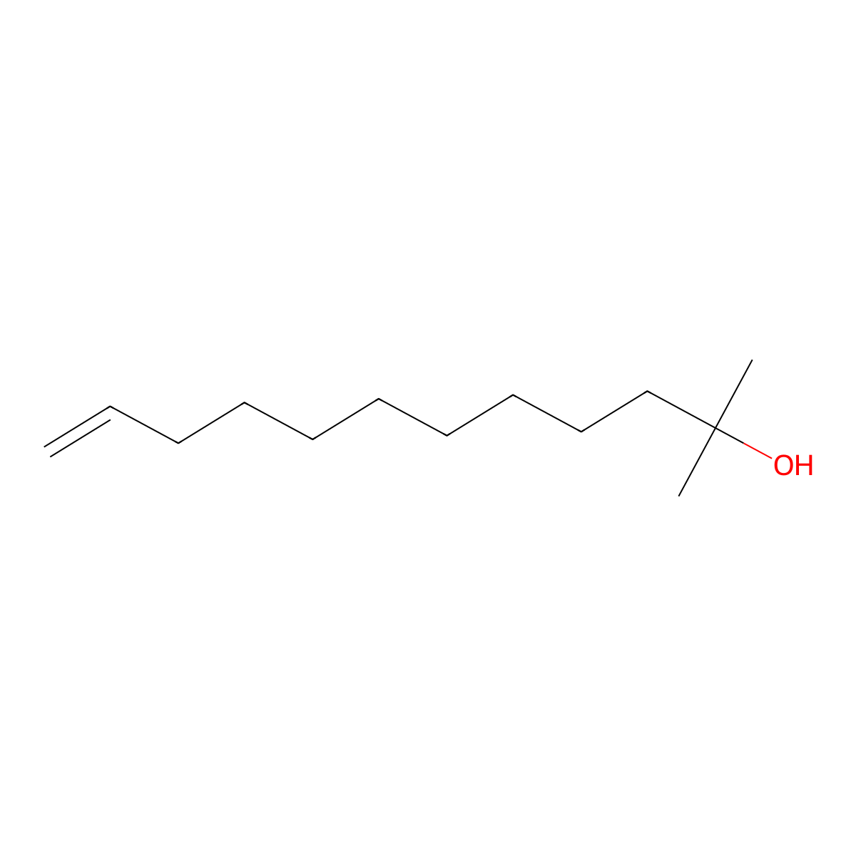 11-Dodecen-2-ol, 2-methyl- molecular structure, CAS 34386-60-2
