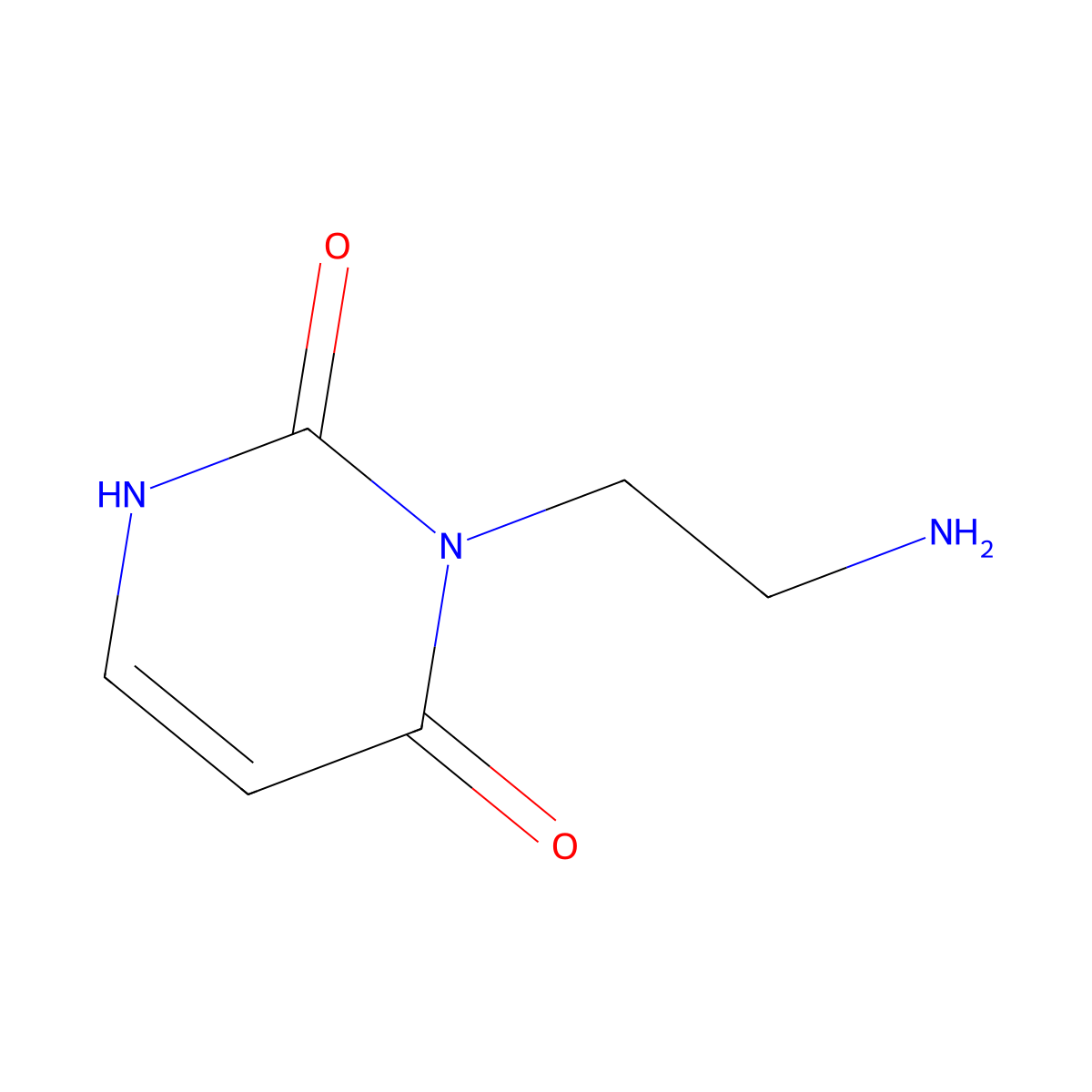 3-(2-Aminoethyl)pyrimidine-2,4(1H,3H)-dione molecular structure, CAS 34386-70-4