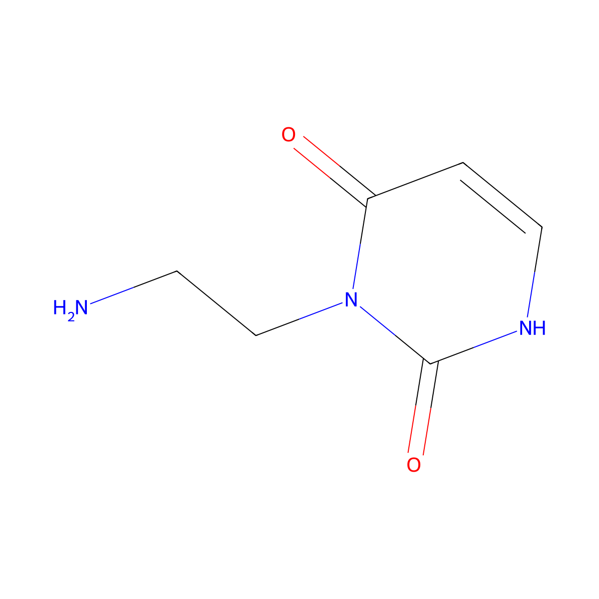 3-(2-Aminoethyl)pyrimidine-2,4(1H,3H)-dione molecular structure, CAS 34386-70-4