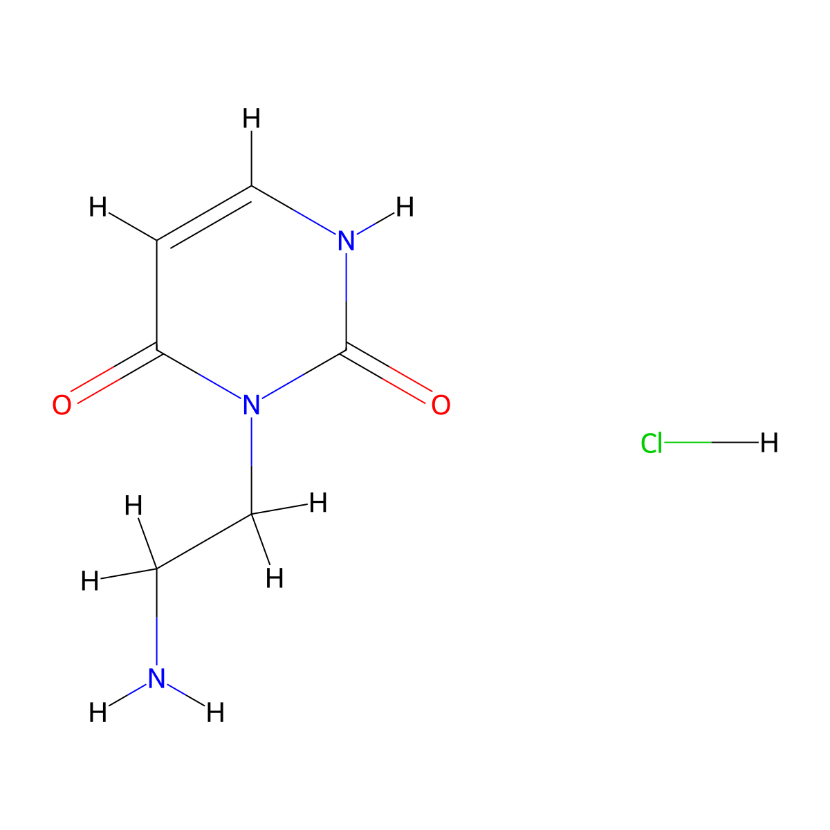 3-(2-Aminoethyl)pyrimidine-2,4(1H,3H)-dione hydrochloride molecular structure, CAS 34386-71-5