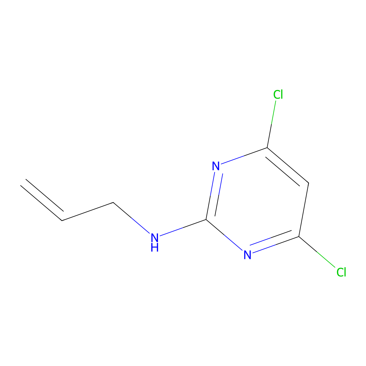 N-allyl-4,6-dichloropyrimidin-2-amine molecular structure, CAS 34386-98-6