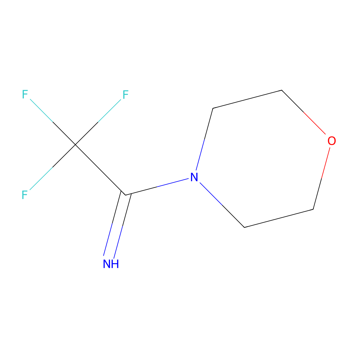 2,2,2-Trifluoro-1-(morpholin-4-yl)ethan-1-imine molecular structure, CAS 343866-46-6
