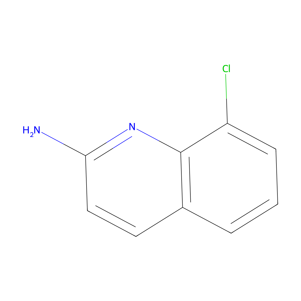 8-Chloroquinolin-2-amine molecular structure, CAS 343868-74-6