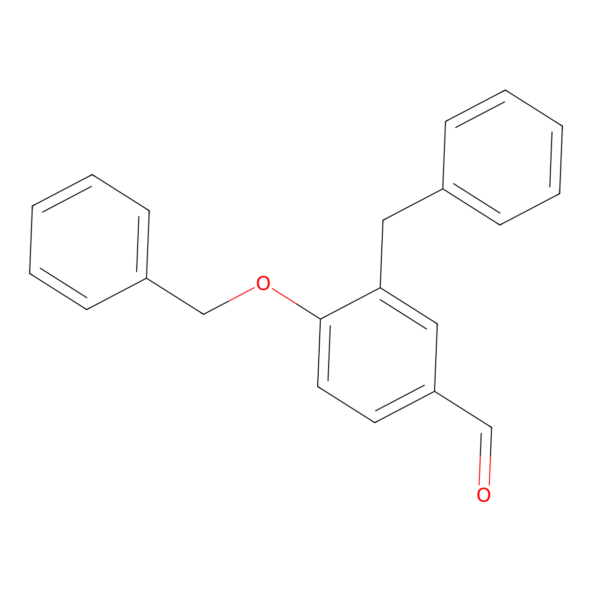 3-Benzyl-4-(benzyloxy)benzaldehyde molecular structure, CAS 343870-59-7