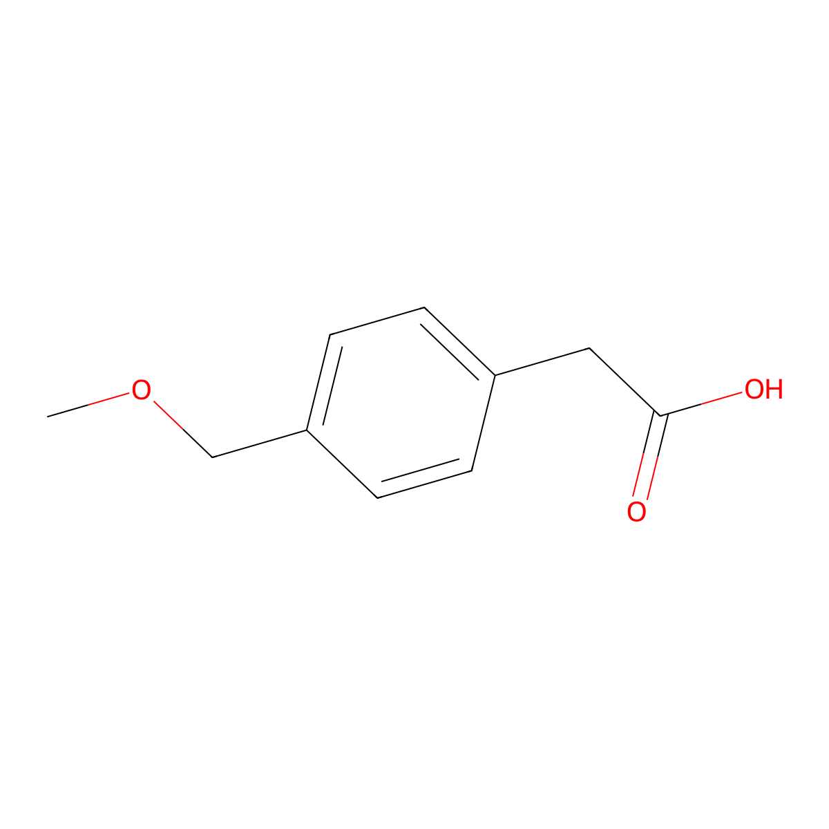 4-(Methoxymethyl)phenylacetic acid molecular structure, CAS 343880-24-0