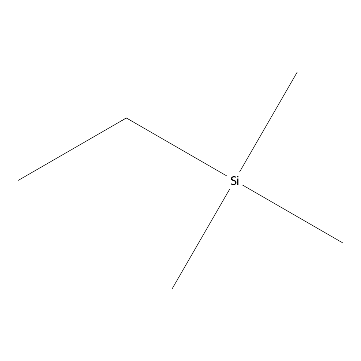 Ethyltrimethylsilane molecular structure, CAS 3439-38-1