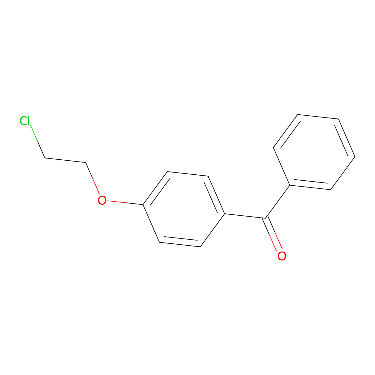 4-(2-Chloroethoxy)benzophenone molecular structure, CAS 3439-73-4