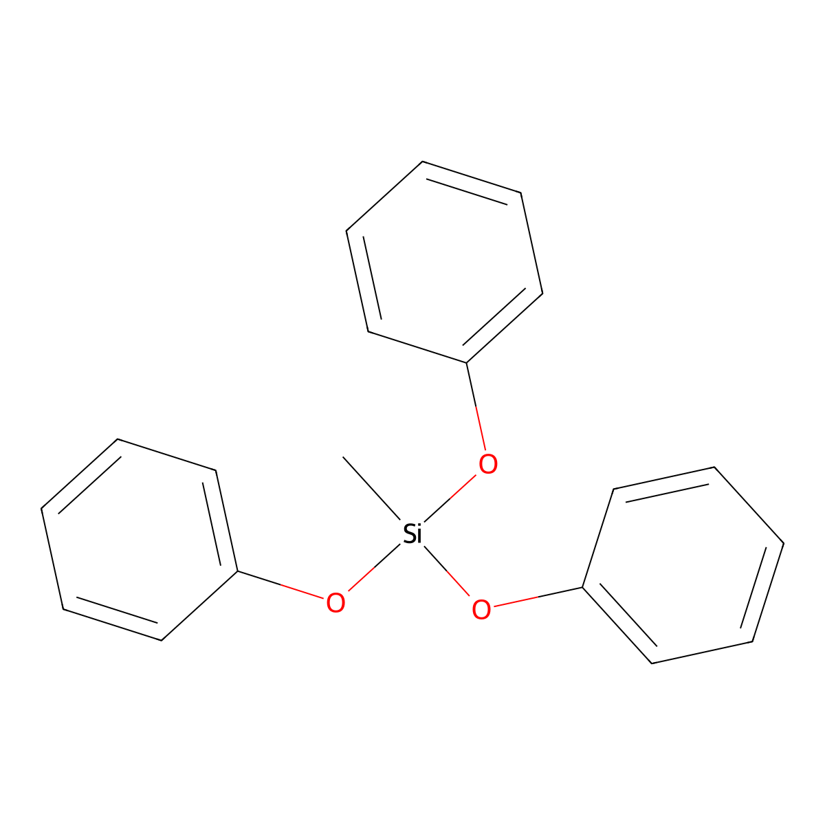 Methyltriphenoxysilane molecular structure, CAS 3439-97-2