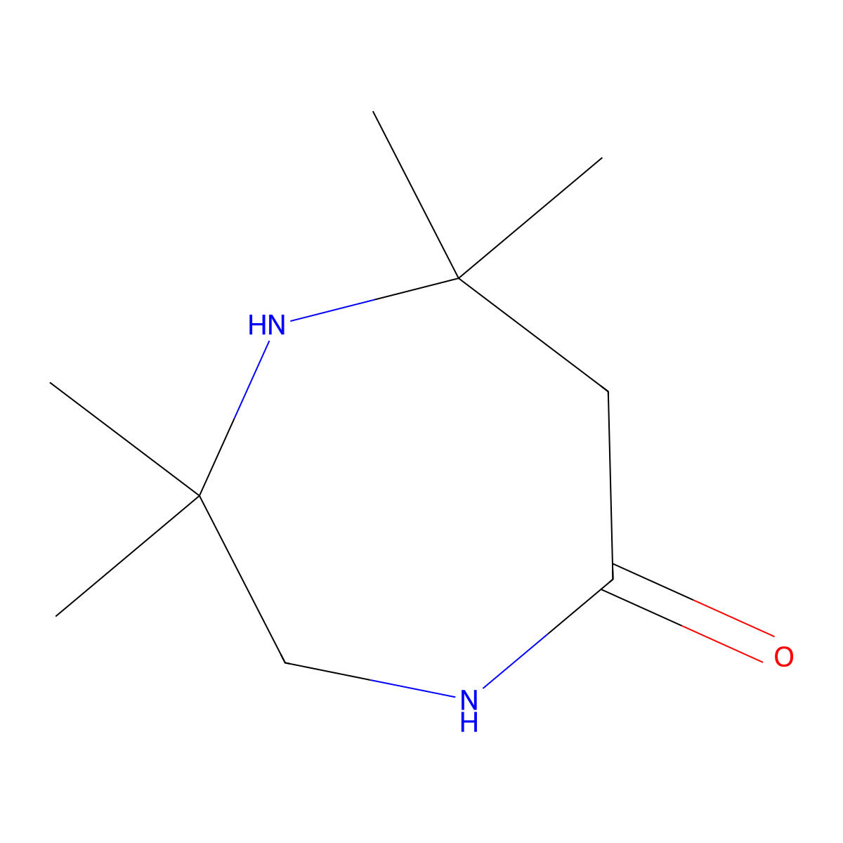 2,2,7,7-Tetramethyl-1,4-diazepan-5-one molecular structure, CAS 34392-00-2