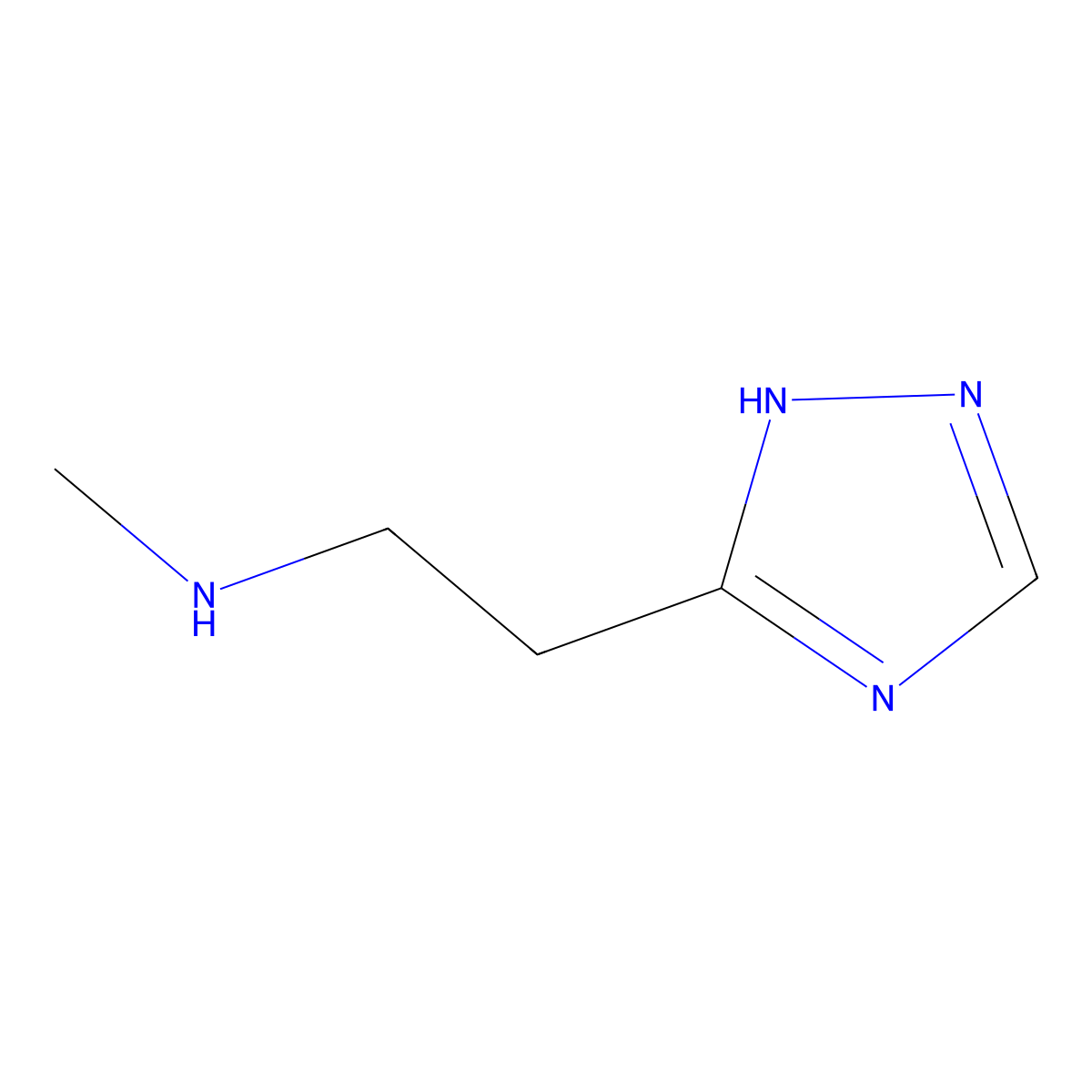 n-Methyl-2-(1h-1,2,4-triazol-3-yl)ethan-1-amine molecular structure, CAS 34392-55-7