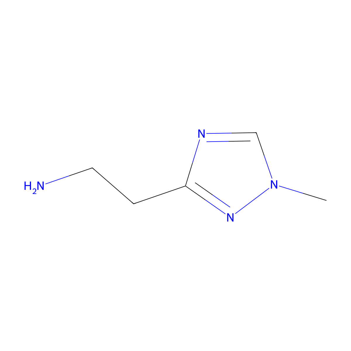2-(1-Methyl-1H-1,2,4-triazol-3-yl)ethanamine molecular structure, CAS 34392-57-9