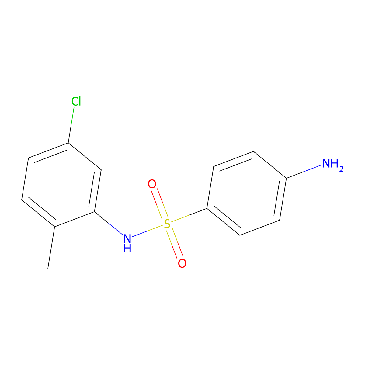 4-amino-N-(5-chloro-2-methylphenyl)benzenesulfonamide molecular structure, CAS 34392-72-8