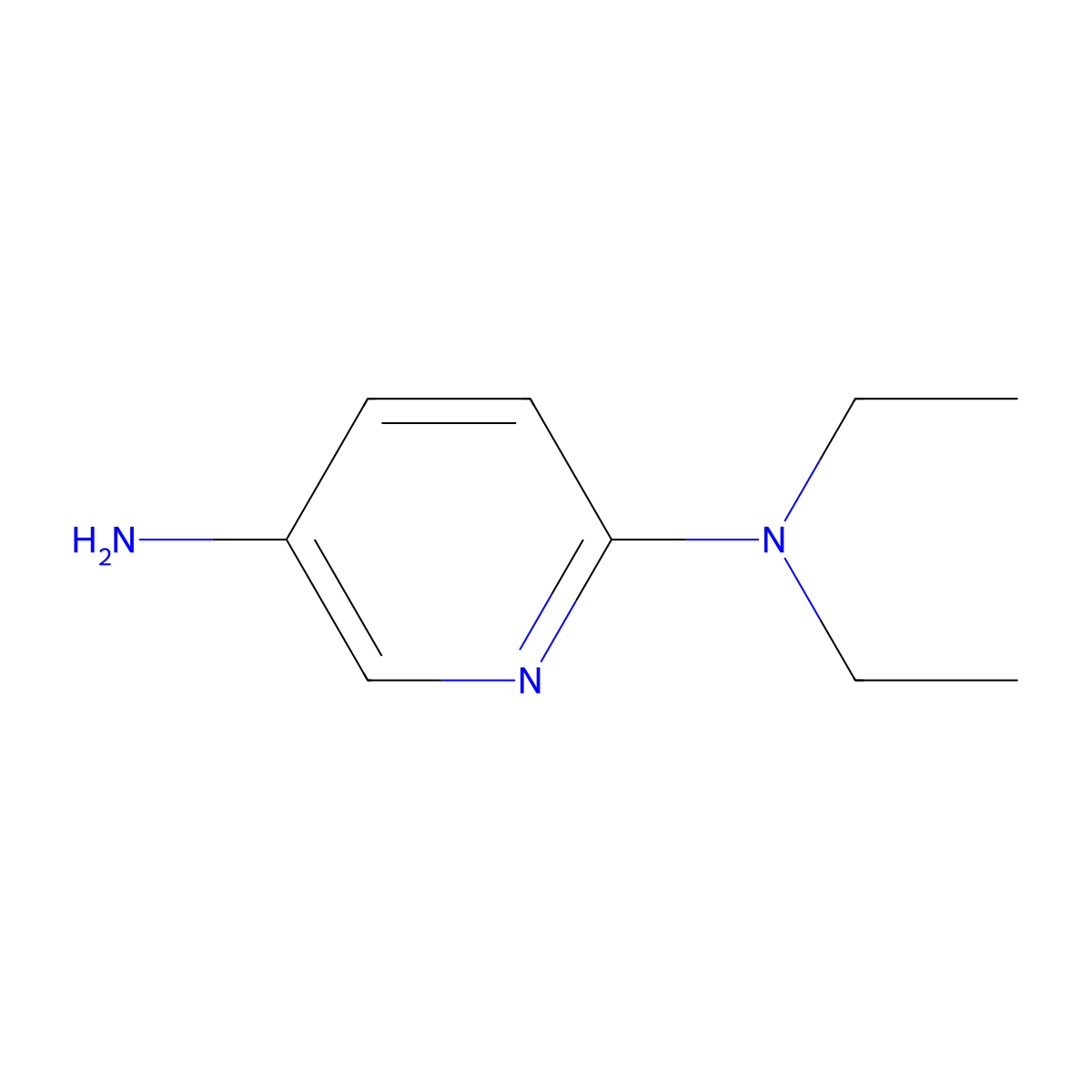 2-N,2-N-diethylpyridine-2,5-diamine molecular structure, CAS 34392-84-2