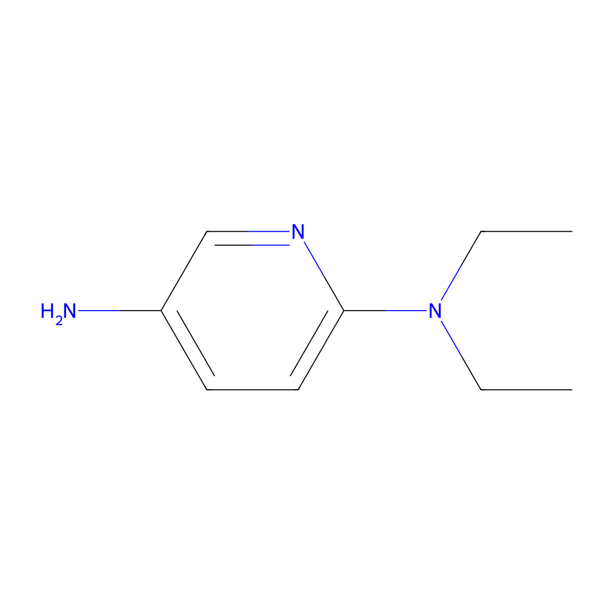 2-N,2-N-diethylpyridine-2,5-diamine molecular structure, CAS 34392-84-2