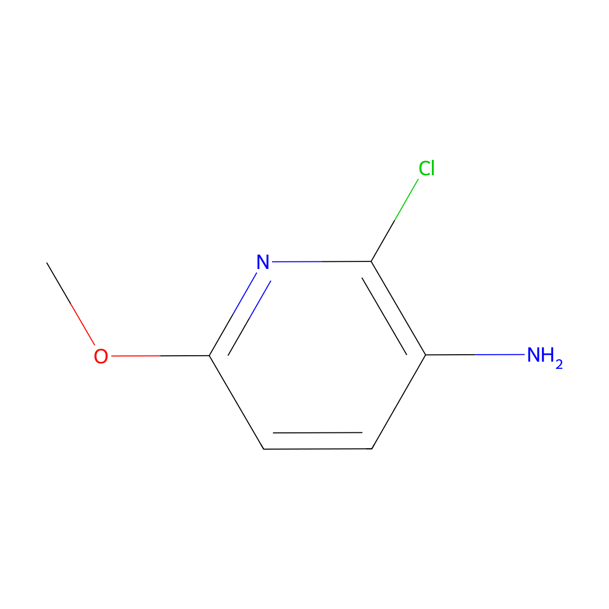 2-Chloro-6-methoxypyridin-3-amine molecular structure, CAS 34392-85-3