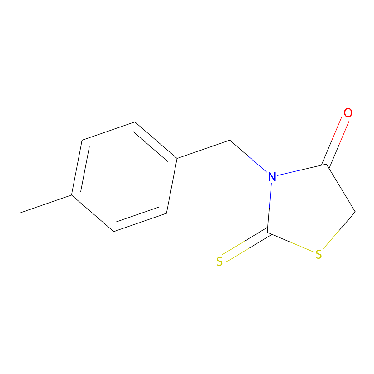 3-[(4-Methylphenyl)methyl]-2-sulfanylidene-1,3-thiazolidin-4-one molecular structure, CAS 34392-97-7