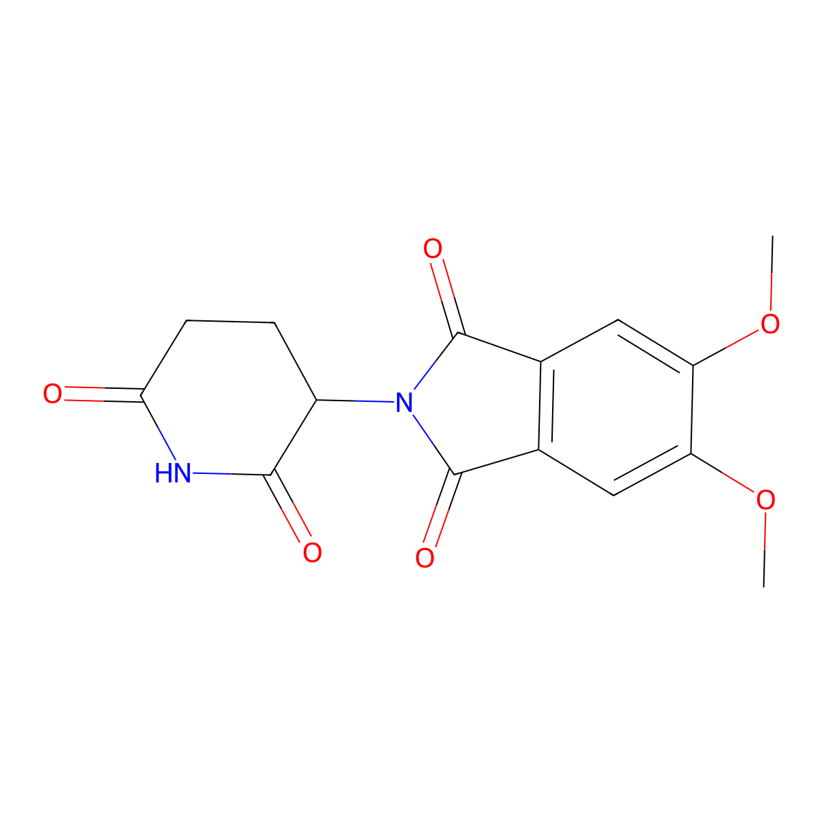 2-(2,6-dioxopiperidin-3-yl)-5,6-dimethoxy-2,3-dihydro-1H-isoindole-1,3-dione molecular structure, CAS 343922-95-2