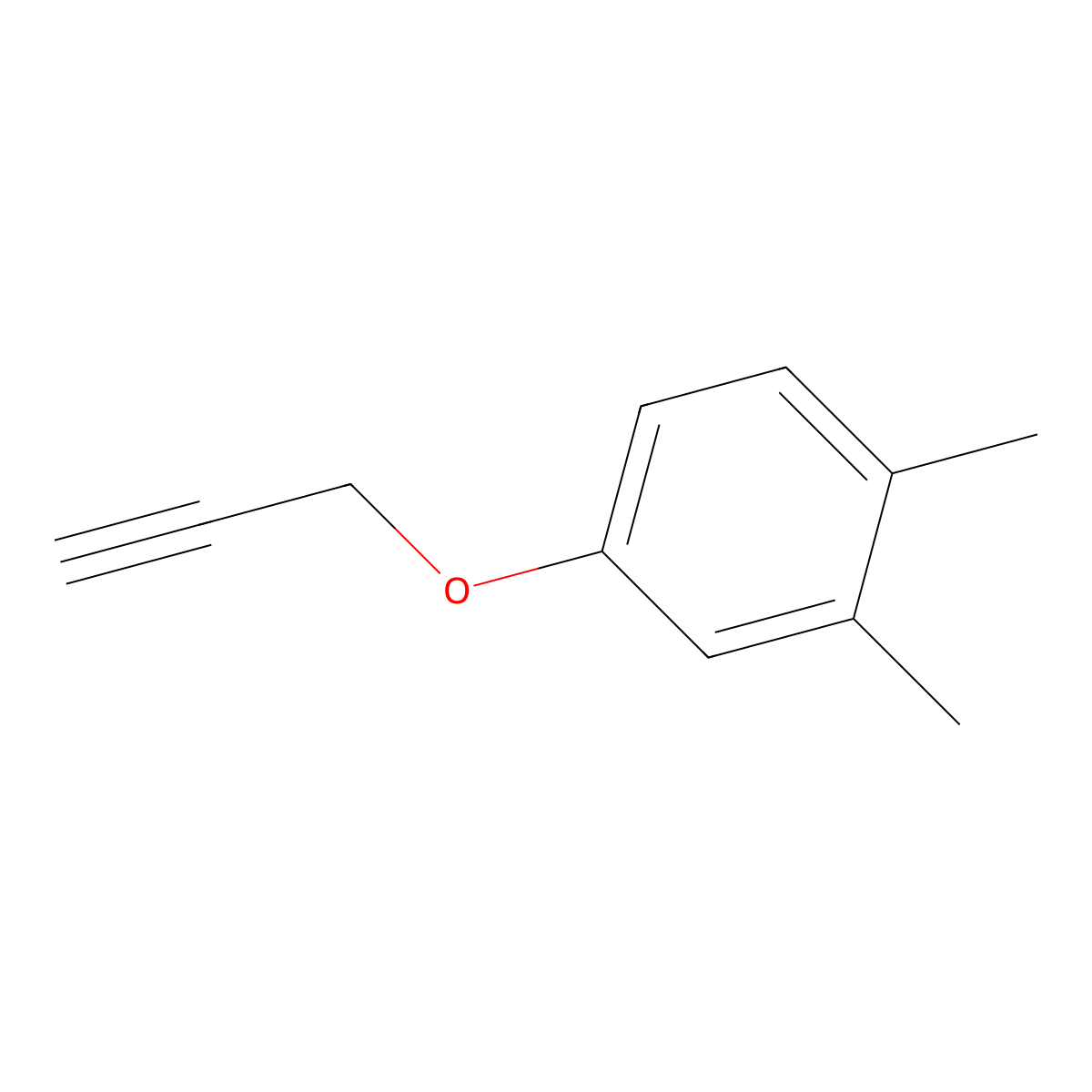 1,2-Dimethyl-4-[(prop-2-yn-1-yl)oxy]benzene molecular structure, CAS 343924-23-2