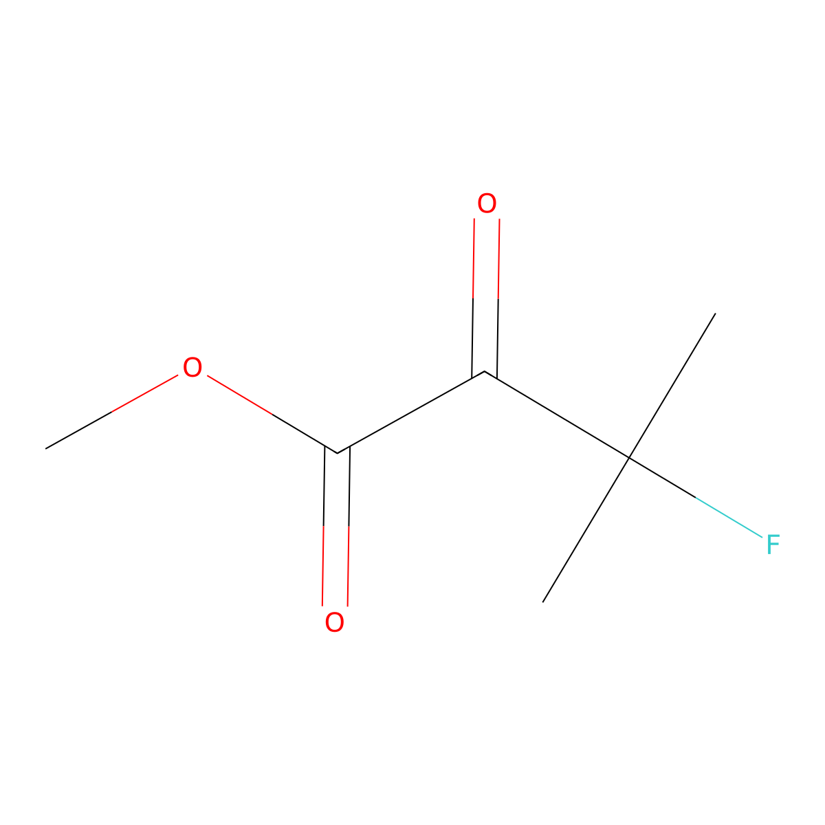 Methyl 3-fluoro-3-methyl-2-oxobutanoate molecular structure, CAS 343928-19-8