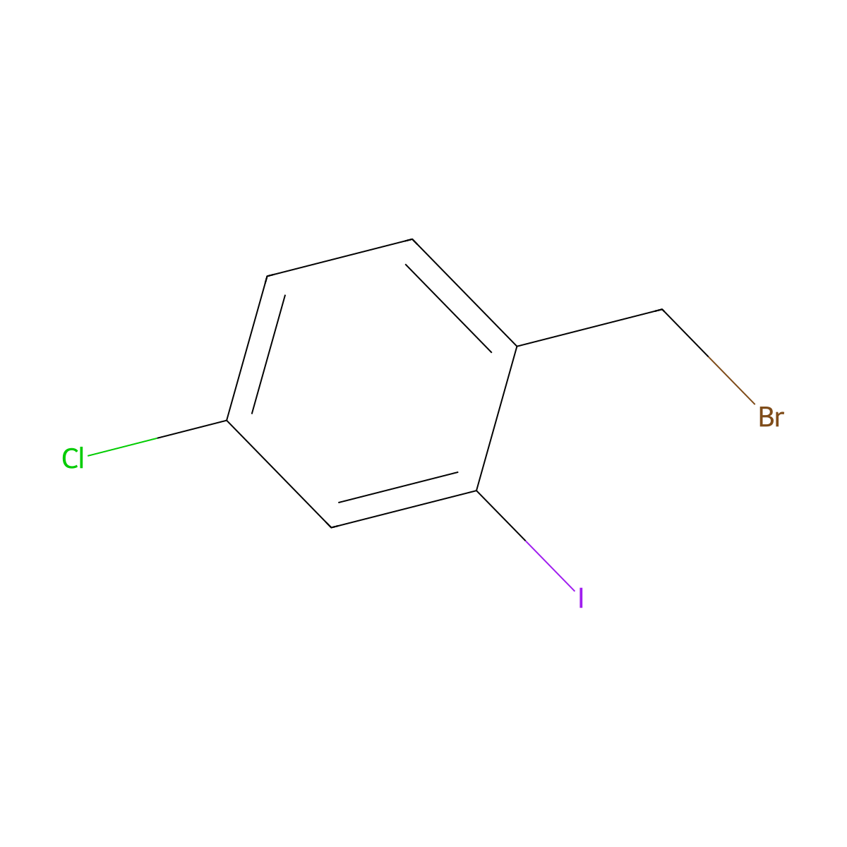1-(Bromomethyl)-4-chloro-2-iodobenzene molecular structure, CAS 343929-11-3