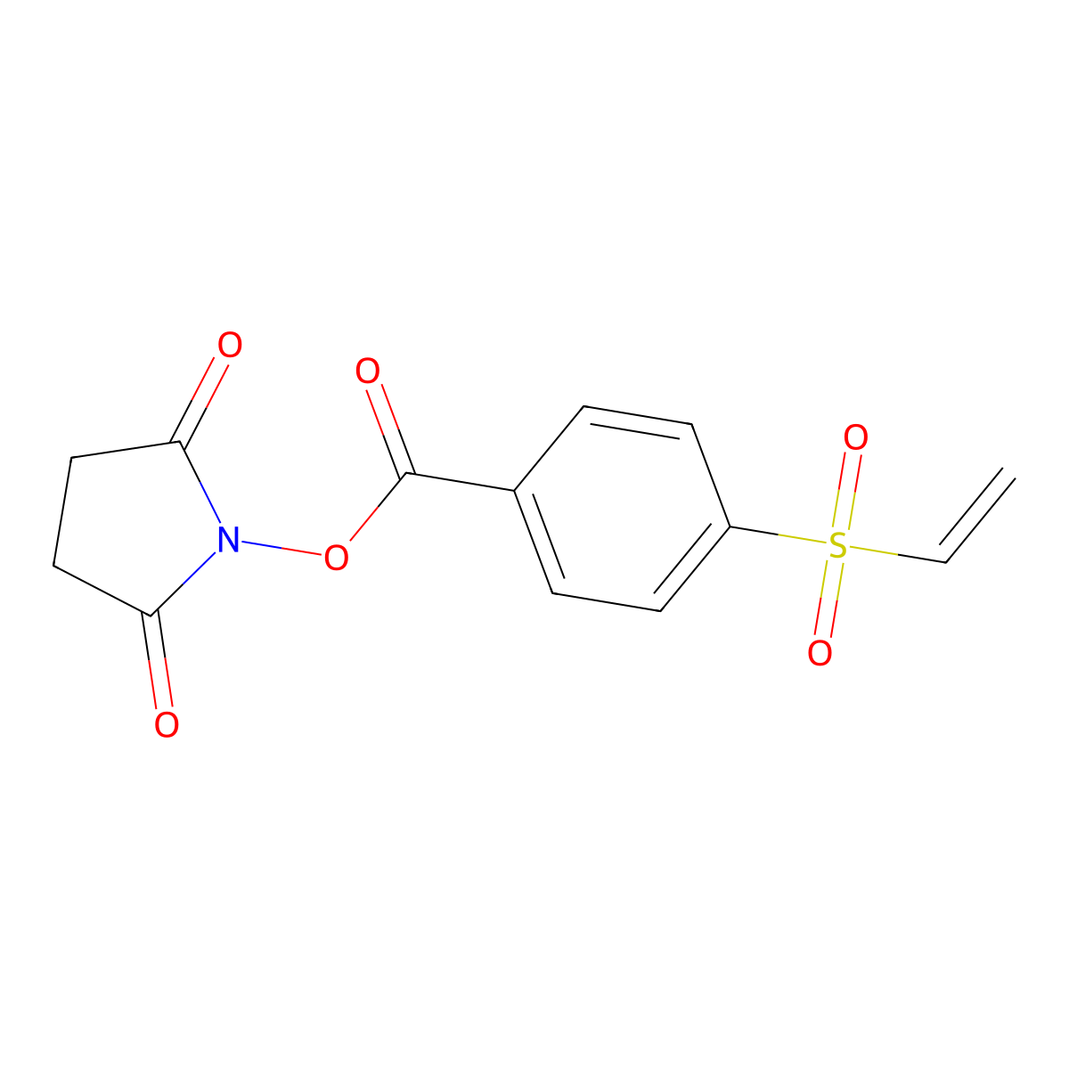 2,5-Dioxopyrrolidin-1-yl 4-(vinylsulfonyl)benzoate molecular structure, CAS 343934-41-8
