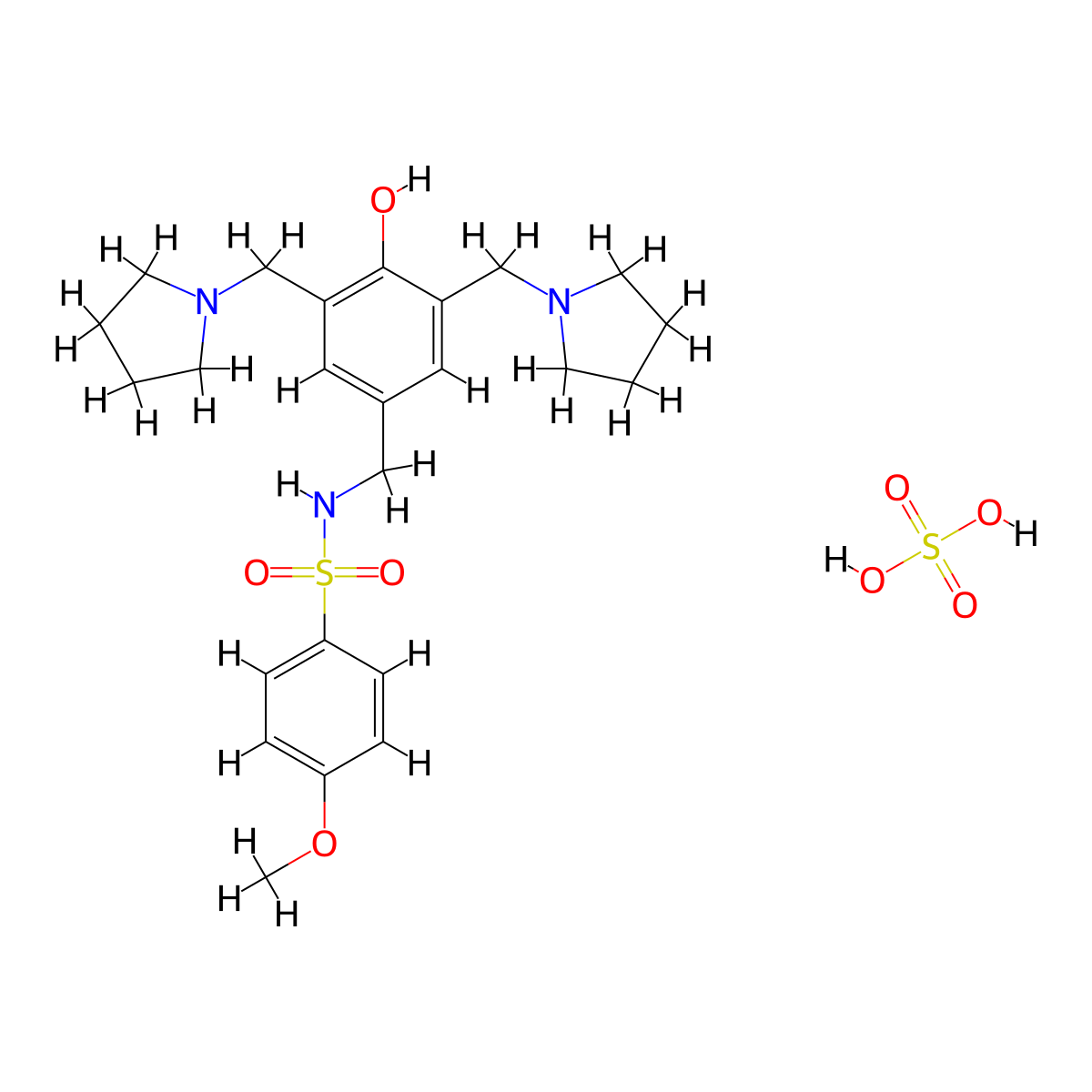 Sulcardine sulfate molecular structure, CAS 343935-61-5