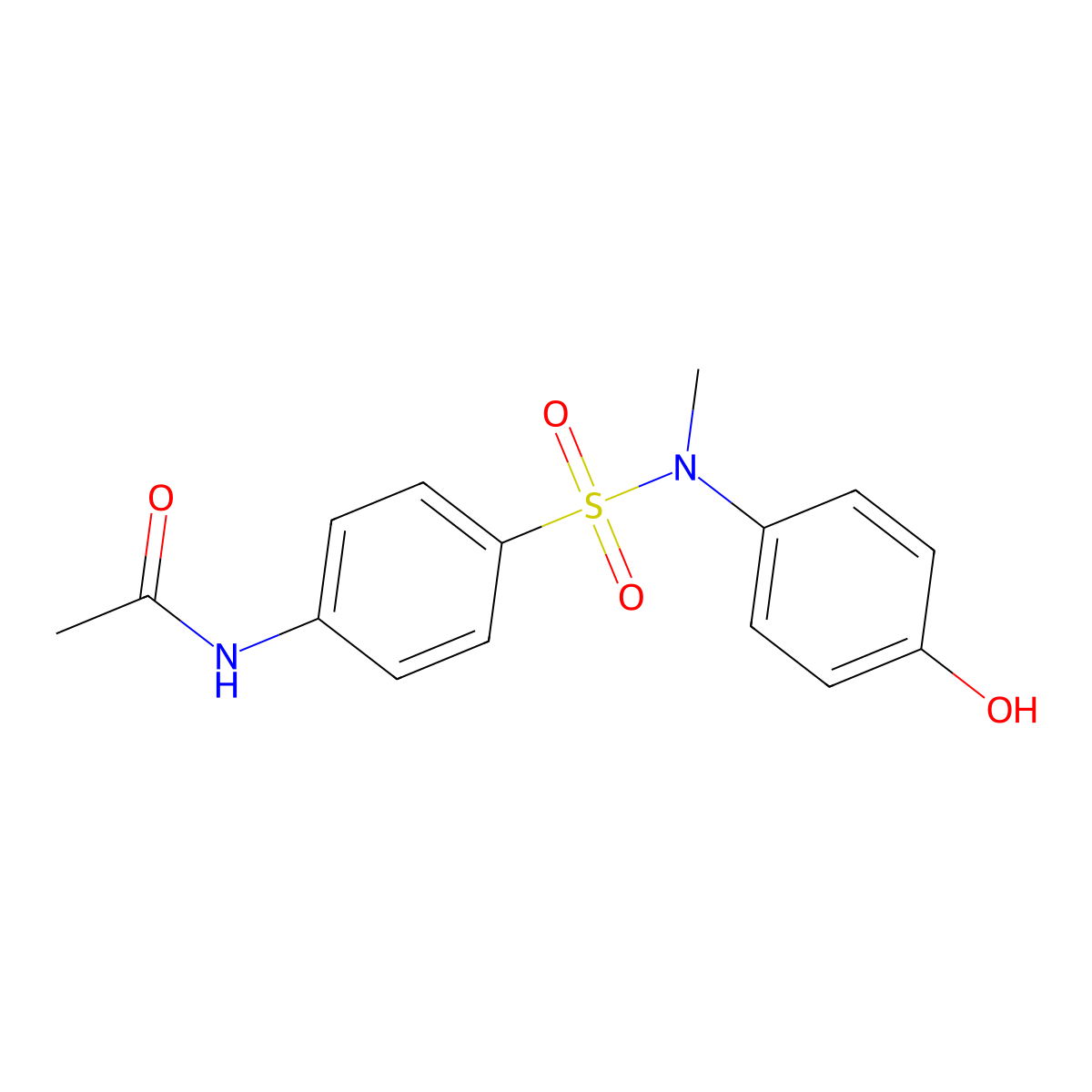 N-{4-[(4-hydroxyphenyl)(methyl)sulfamoyl]phenyl}acetamide molecular structure, CAS 343935-62-6