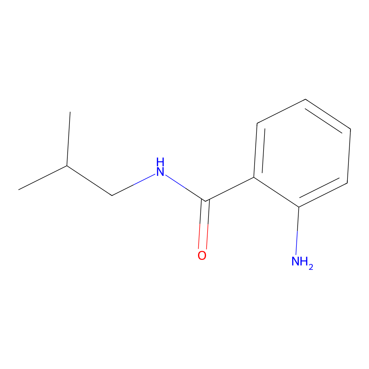 2-amino-N-(2-methylpropyl)benzamide molecular structure, CAS 343940-71-6