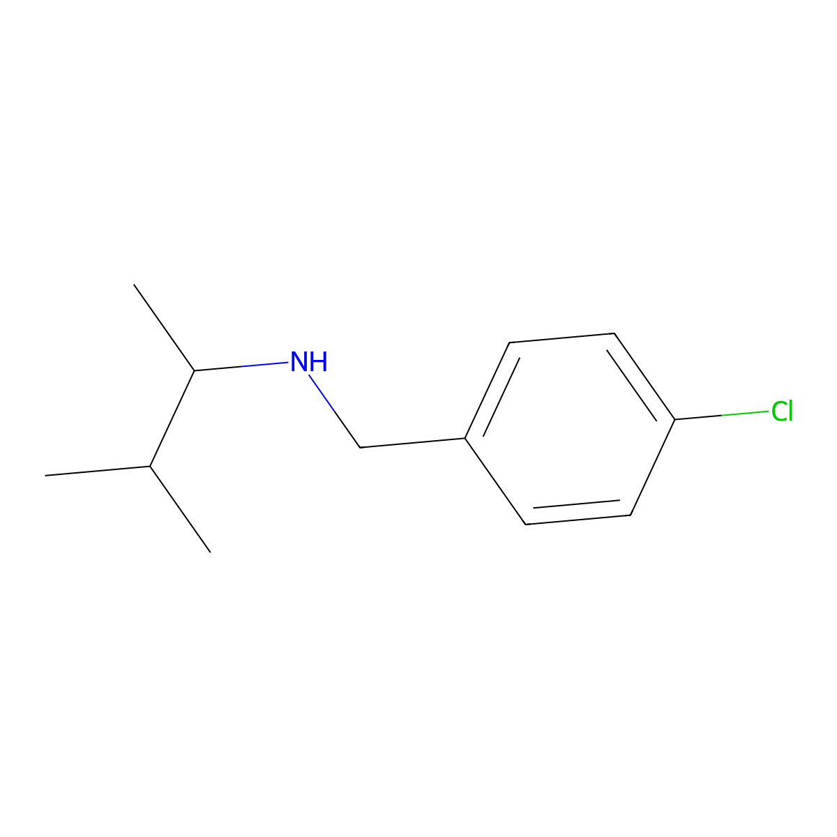 [(4-Chlorophenyl)methyl](3-methylbutan-2-yl)amine molecular structure, CAS 343941-40-2