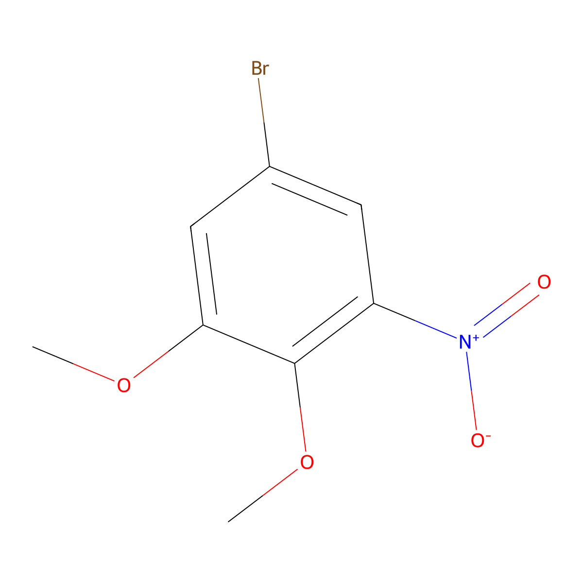 5-Bromo-1,2-dimethoxy-3-nitrobenzene molecular structure, CAS 343942-04-1