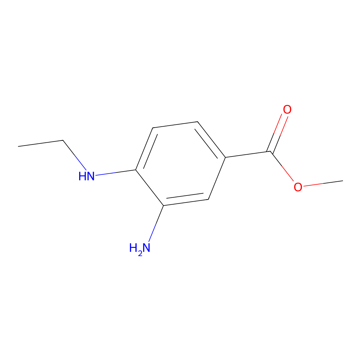 Methyl 3-amino-4-(ethylamino)benzoate molecular structure, CAS 343942-49-4