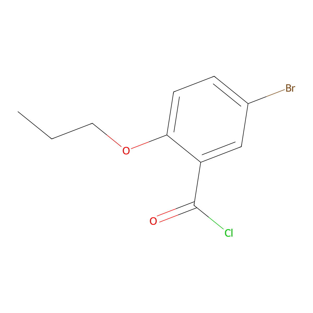 5-Bromo-2-propoxybenzoyl chloride molecular structure, CAS 343943-46-4