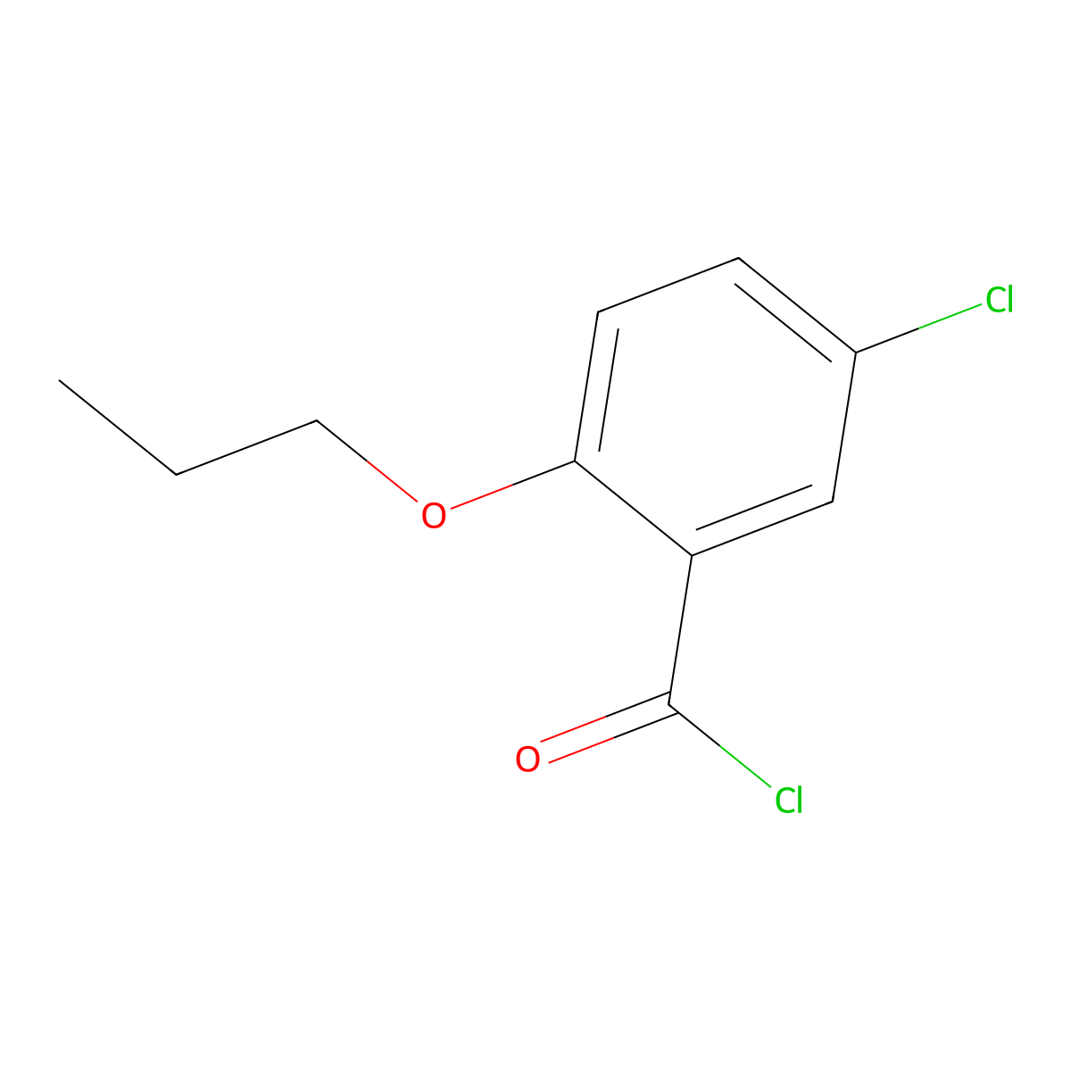 5-Chloro-2-propoxybenzoyl chloride molecular structure, CAS 343943-48-6