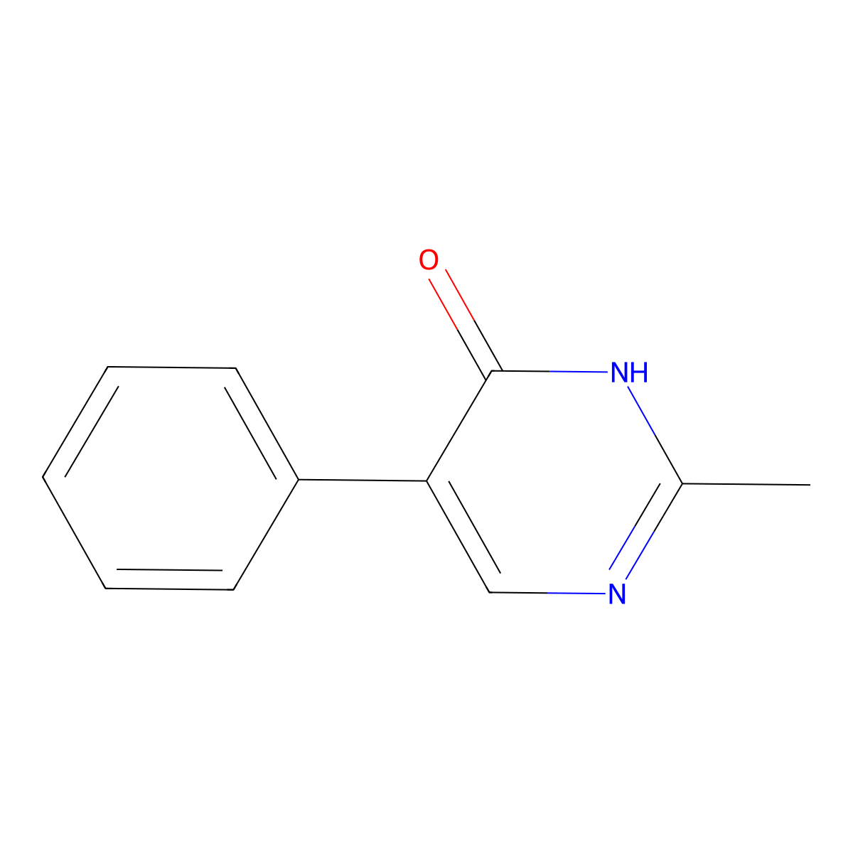 2-Methyl-5-phenylpyrimidin-4(3H)-one molecular structure, CAS 343944-83-2
