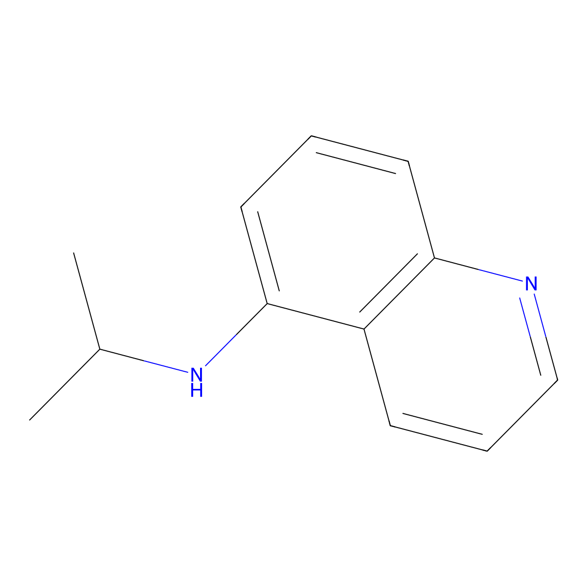 N-(propan-2-yl)quinolin-5-amine molecular structure, CAS 343945-08-4