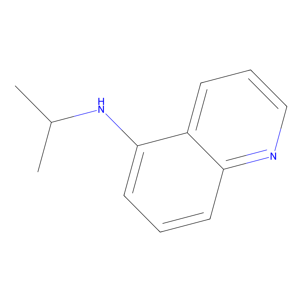 N-(propan-2-yl)quinolin-5-amine molecular structure, CAS 343945-08-4