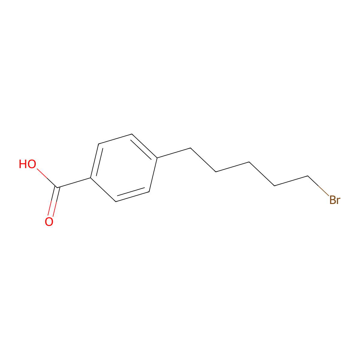 4-(5-Bromopentyl)benzoic acid molecular structure, CAS 343948-80-1
