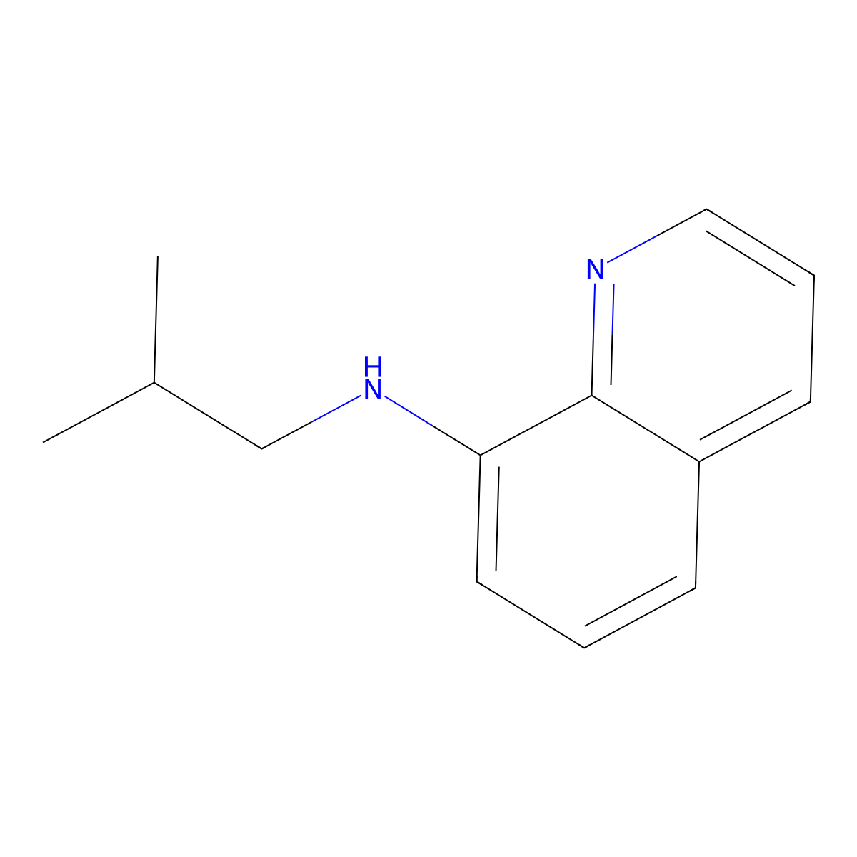 N-(2-methylpropyl)quinolin-8-amine molecular structure, CAS 343953-26-4