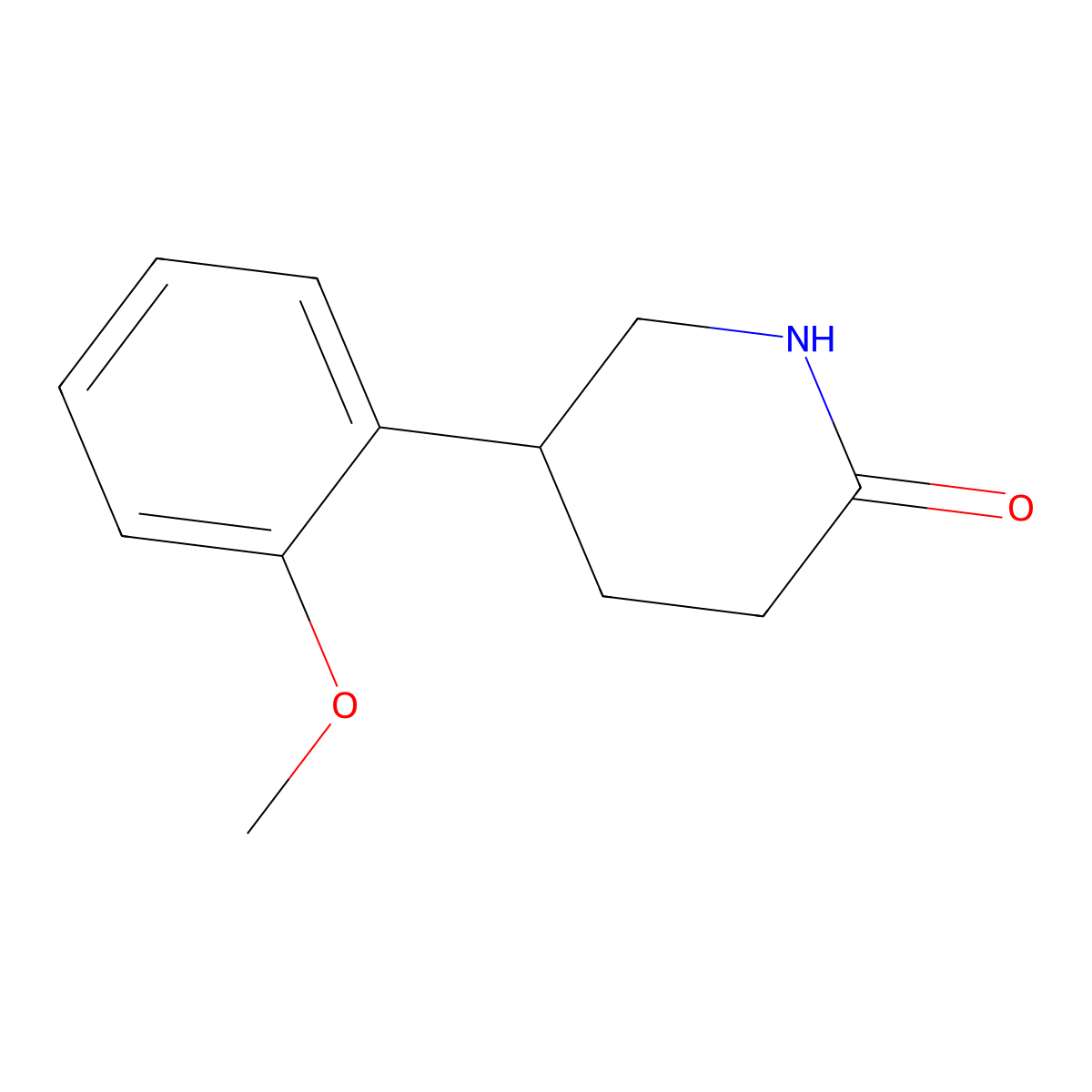 5-(2-Methoxyphenyl)piperidin-2-one molecular structure, CAS 343953-84-4