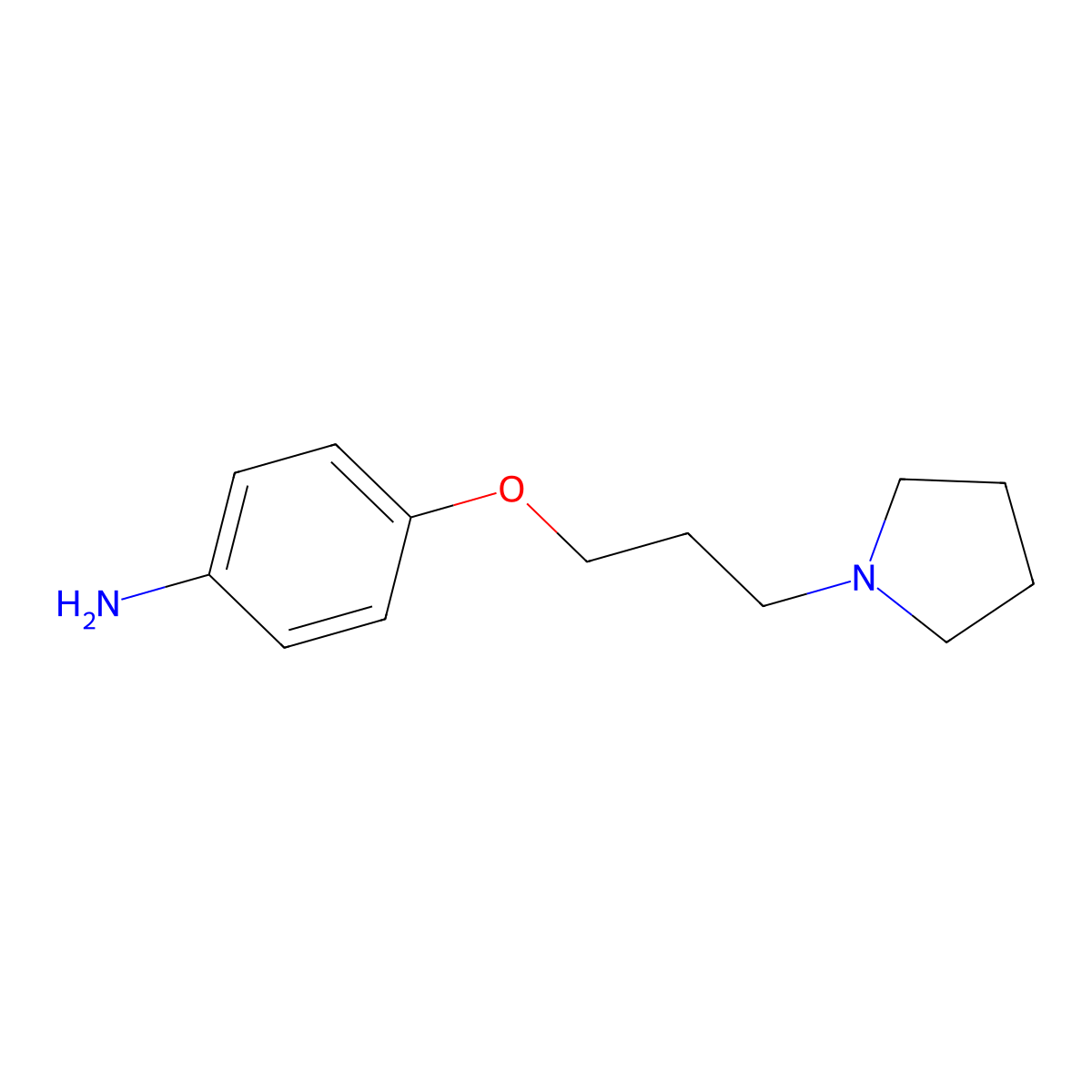 4-(3-(Pyrrolidin-1-yl)propoxy)aniline molecular structure, CAS 343965-79-7