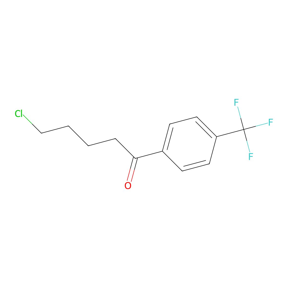 5-Chloro-1-oxo-1-(4-trifluoromethylphenyl)pentane molecular structure, CAS 343968-74-1