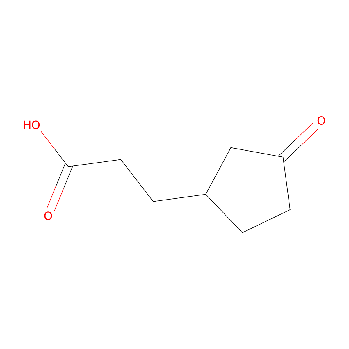 3-(3-Oxocyclopentyl)propanoic acid molecular structure, CAS 34399-77-4