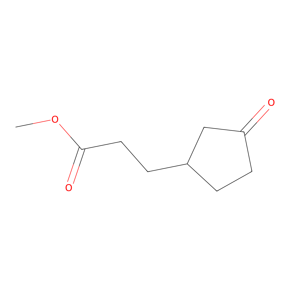 Methyl 3-(3-oxocyclopentyl)propanoate molecular structure, CAS 34399-78-5