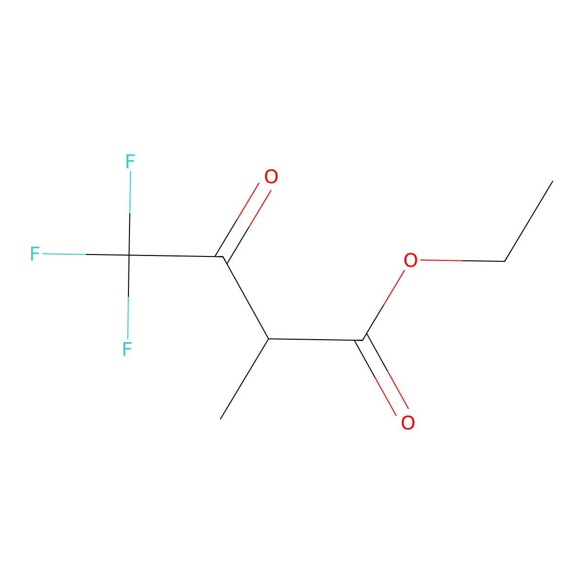 Ethyl 2-methyl-4,4,4-trifluoroacetoacetate molecular structure, CAS 344-00-3