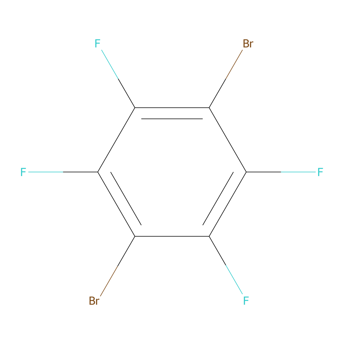 1,4-Dibromo-2,3,5,6-tetrafluorobenzene molecular structure, CAS 344-03-6