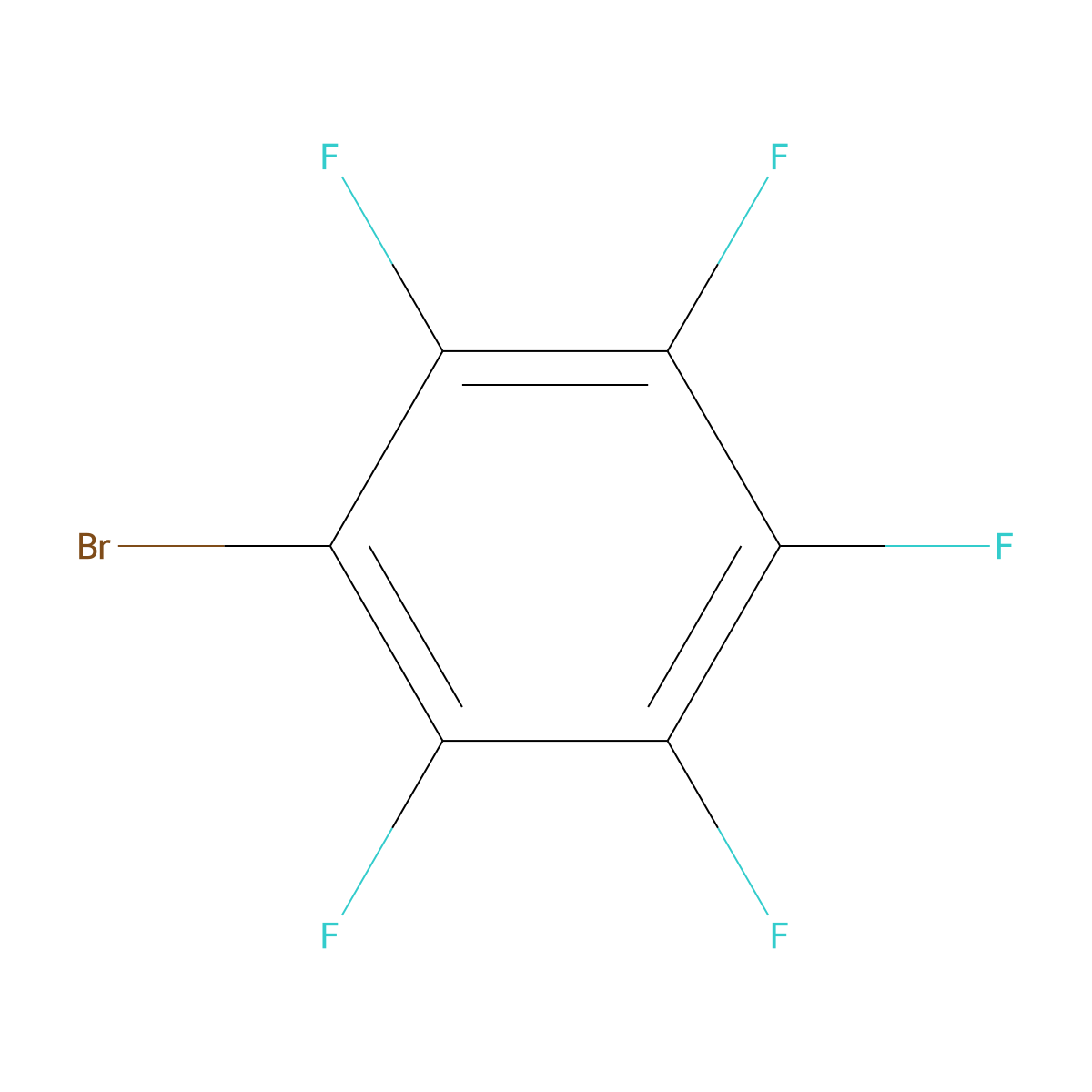 Bromopentafluorobenzene molecular structure, CAS 344-04-7